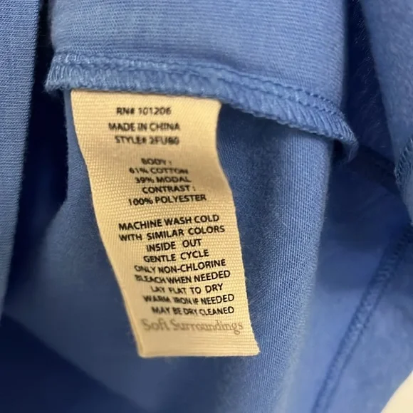 Soft Surroundings Lace-Trim ‘Sabrina Top’ in Blue Bonnet - Picture 6 of 8